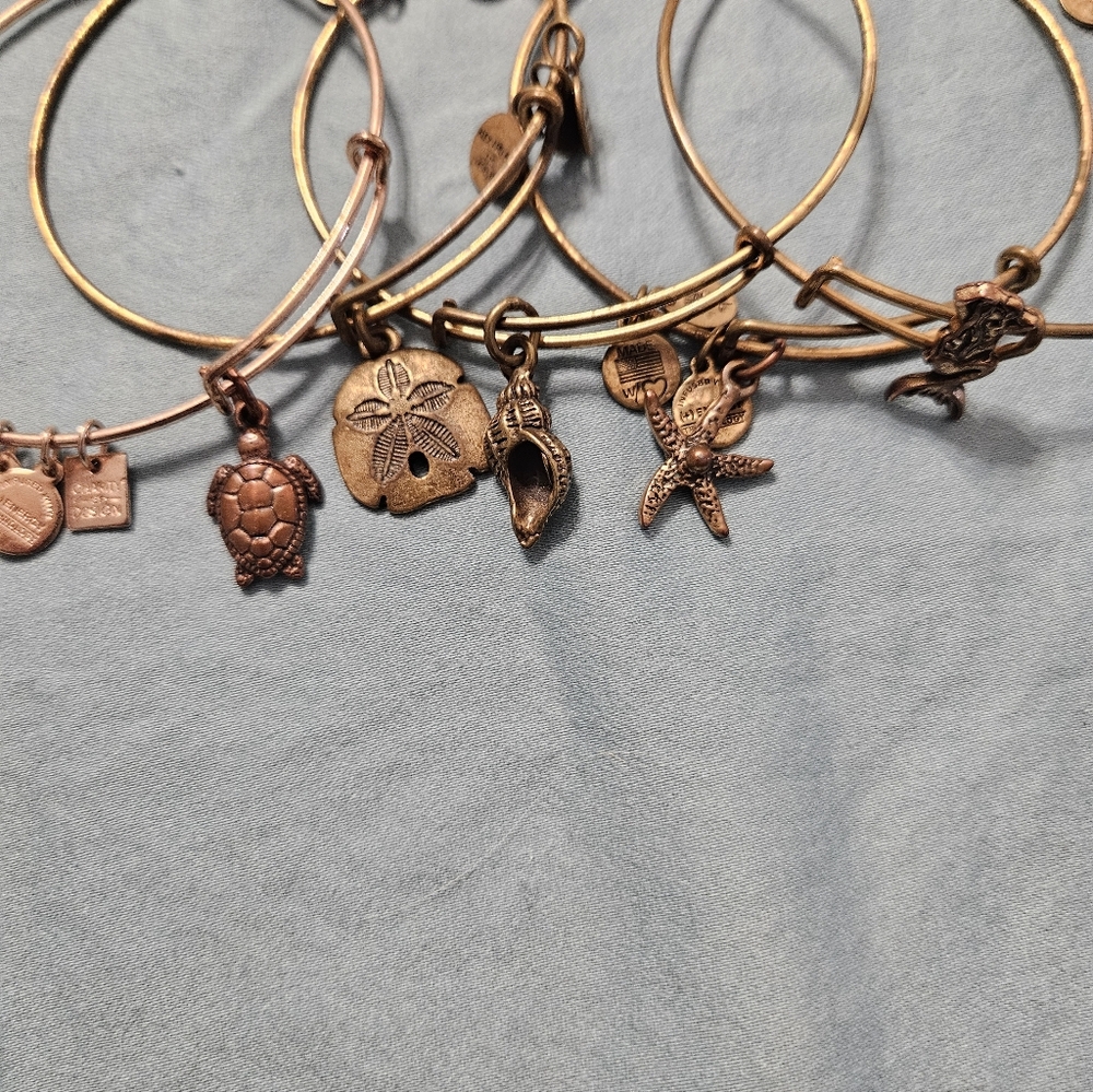 Curated Boho Bangle Stack 5 Bangles Bracelets Ale… - image 3